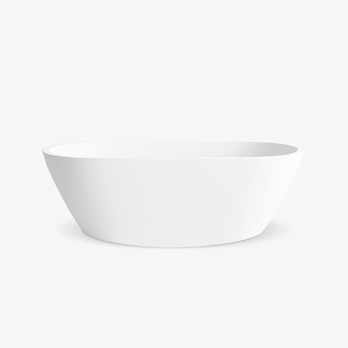 Tina de baño E12, diseño minimalista freestanding ovalada en color blanco para una persona