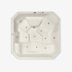 Spa tipo jacuzzi con hidromasaje M1029 con diseño cuadrado en color arena