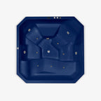 Spa cuadrado de hidromasaje empotrable M1029 en color azul cobalto