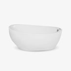 Tina de baño ovalada sin hidromasaje E10, bañera de lujo freestanding en color blanco