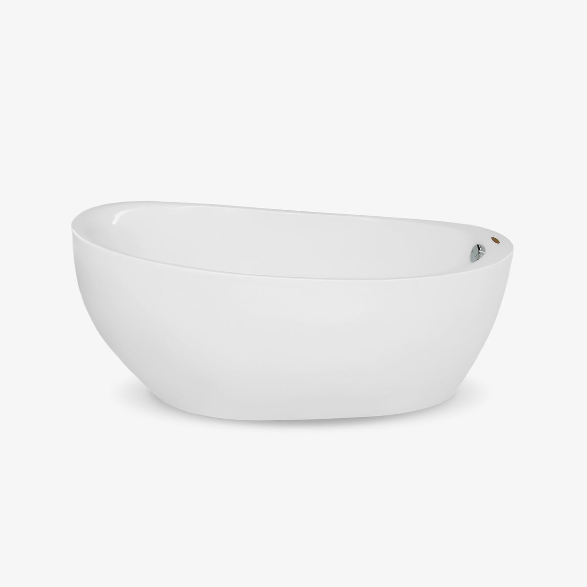 Tina de baño ovalada sin hidromasaje E10, bañera de lujo freestanding en color blanco