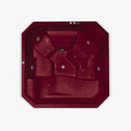 Jacuzzi con jets de hidromasaje M1029 en color rojo coral, e instalación empotrable