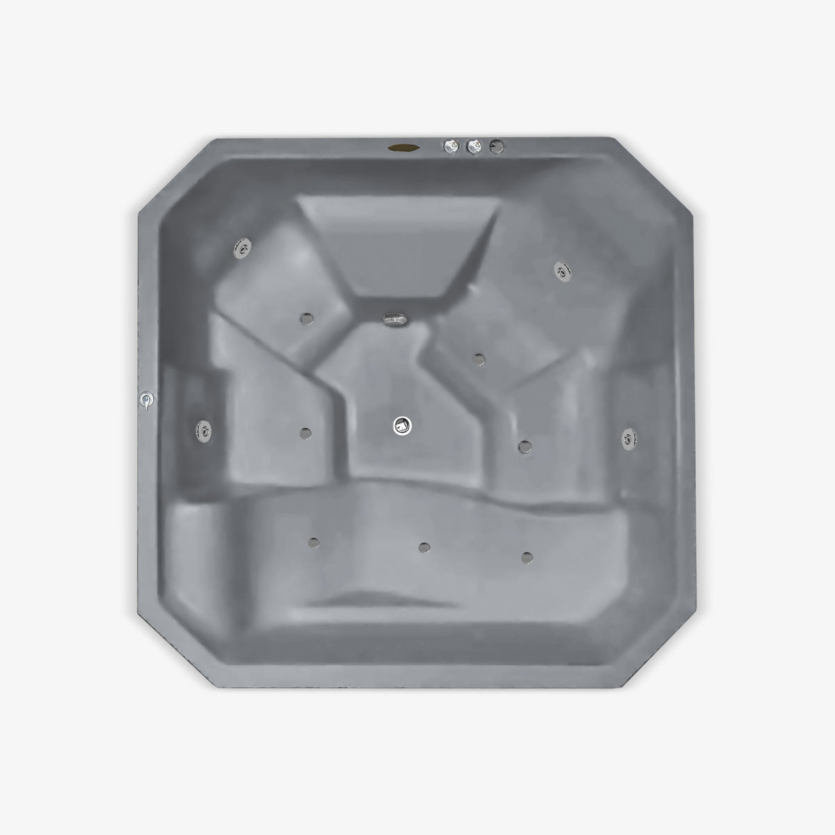 Jacuzzi cuadrado minimalista M1029 empotrable en color Gris perla