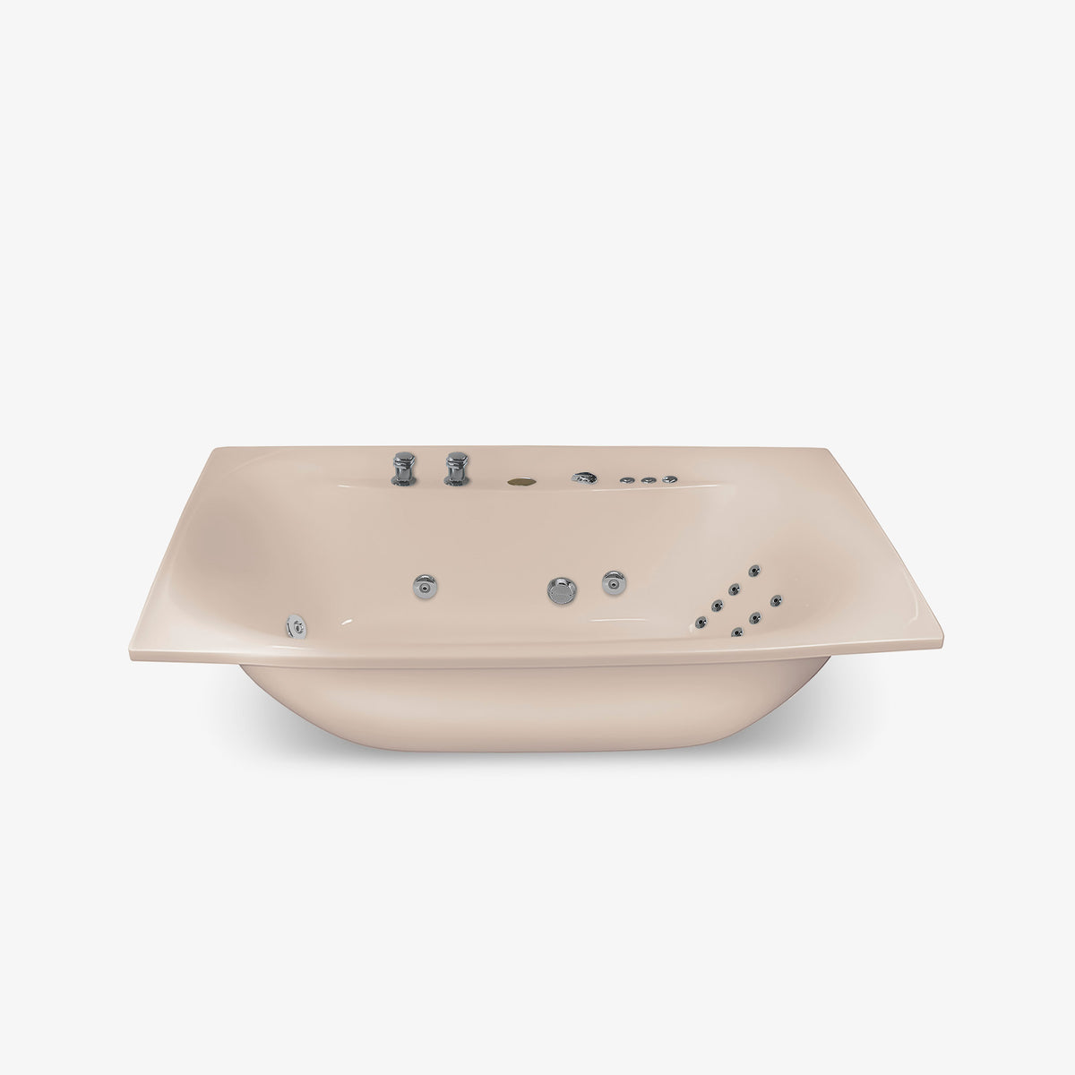 Tina de hidromasaje M1015 color beige, diseño compacto para 1 persona.