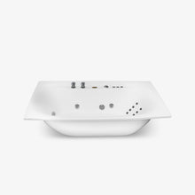 Cargar imagen en el visor de la galería, Tina de hidromasaje Hidrovasari M1015 blanca vista frontal con jets integrados