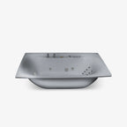 Tina de hidromasaje M1015 en tono gris suave, estilo minimalista.