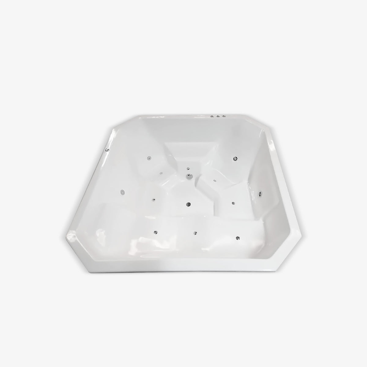 Tina de hidromasaje M1029 jacuzzi cuadrado para cinco personas, instalación empotrable
