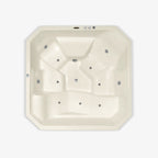 Jacuzzi M1029 con hidromasaje, spa cuadrado en color marfil